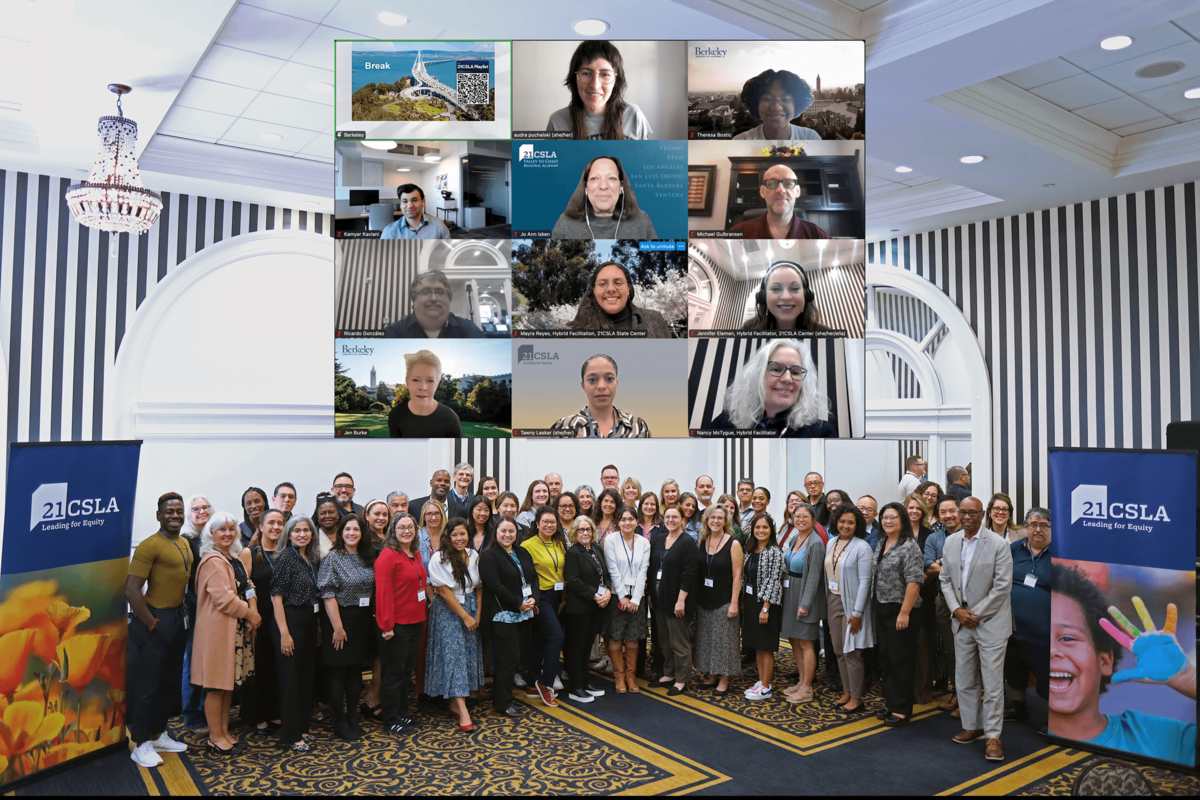 full group of in-person and virtual 21csla retreat participants