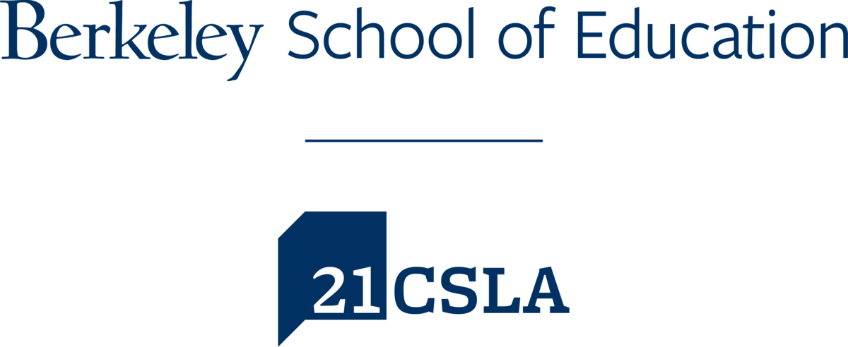 Berkeley School of Education logo; 21CSLA logo